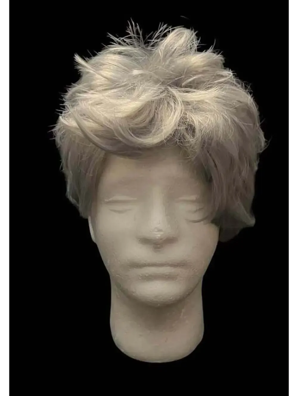Short Silver Grey Wavy Wig